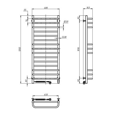 Фотографія Рушникосушка Navin Грандіс 480х1200 Sensor (12-208153-4812)