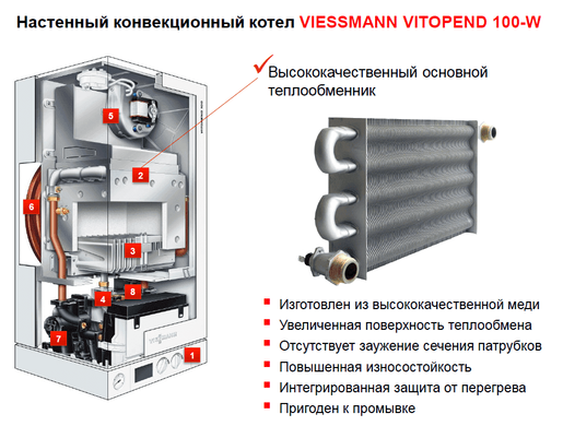 Газовый котел Viessmann Vitopend 100 34 кВт (одноконтурный) фото