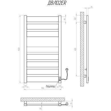 Рушникосушка KOSSER Волс 1000х500 ER тайм. чорний (ДВЛ02ER)