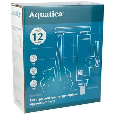 Кран-водонагреватель проточный Aquatica HZ-6B243W 3 кВт для кухни гусак прямой на гайке