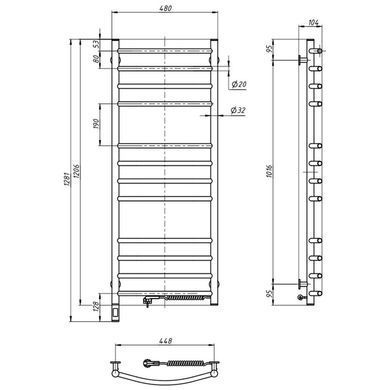 Полотенцесушитель Navin Камелия 480х1200 Sensor (12-207033-4812)