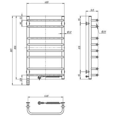 Полотенцесушитель Navin Симфония 480х800 Sensor (12-009033-4880)