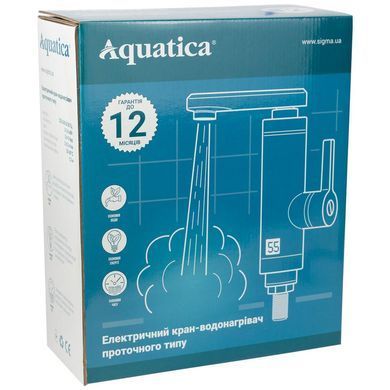 Кран-водонагреватель проточный Aquatica NZ-6B312W 3 кВт для кухни гусак гофрированный на гайке