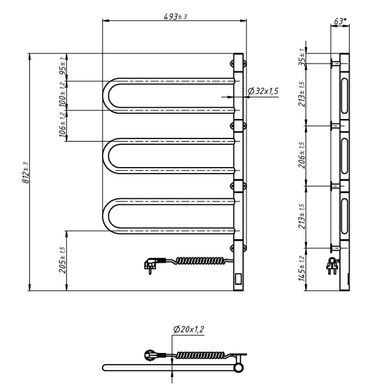 Полотенцесушитель Navin Fouette 480х800 Sensor (10-012033-4880) фото