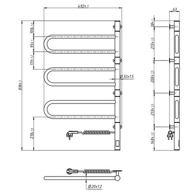 Полотенцесушитель Navin Fouette 480х800 Sensor (12-112033-4880) фото