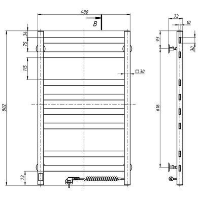 Полотенцесушитель Navin Авангард 480х800 Sensor (10-428053-4880)