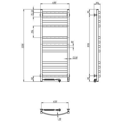 Полотенцесушитель Navin Avalon 480х1200 Sensor (12-203153-4812)