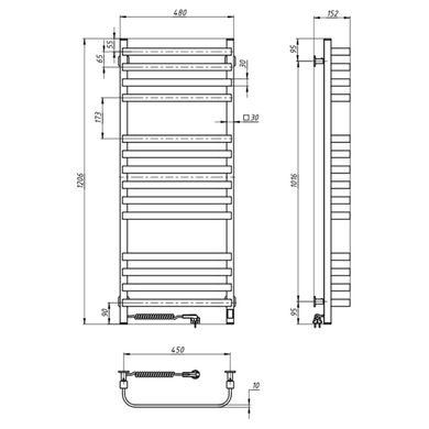 Полотенцесушитель Navin Stugna 480х1200 Sensor (12-249153-4812) фото