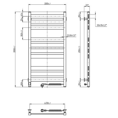 Фотографія Рушникосушка Navin Largo 500х1000 Sensor (12-844053-5010)