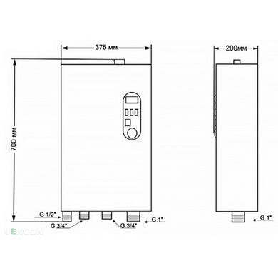 Електричний котел Warmly Duos WCSM/WH-6 220/380В двоконтурний