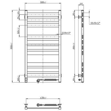 Рушникосушка Navin Largo 500х1000 Sensor (12-844053-5010)