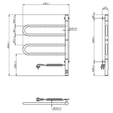 Полотенцесушитель Navin Fouette 480х600 Sensor (12-212033-4860) фото