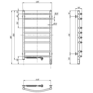 Рушникосушка Navin Камелія 480х800 Sensor (12-007133-4880)