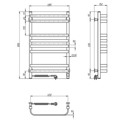 Полотенцесушитель Navin Stugna 480х800 Sensor (12-249153-4880) фото