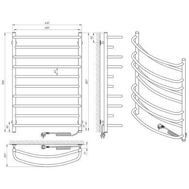 Рушникосушка Laris Євромікс П10 600х900 S3 (73207687)