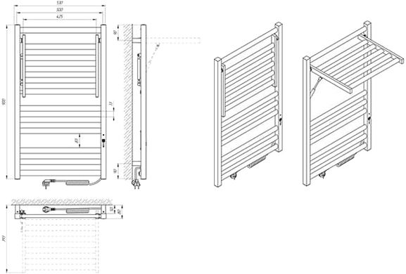 Фотографія Рушникосушка Laris Сіріус П12 Е 500x900 (71207683)