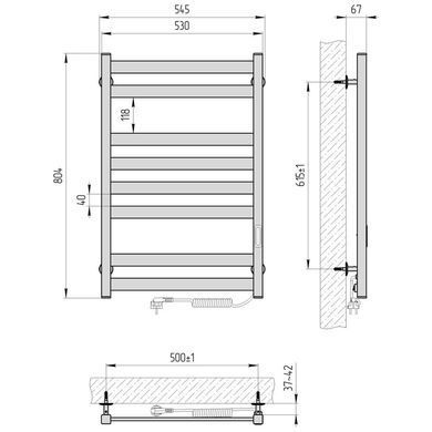 Рушникосушка Laris Зебра Кватро ЧФ(ГМ) 8 500х800 R3 (73207768)