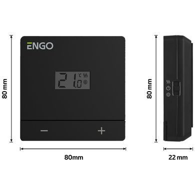 Дротовий добовий термостат Engo Controls EASYBATB 2хААА