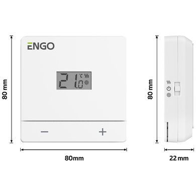 Дротовий добовий термостат Engo Controls EASYBATW 2хААА