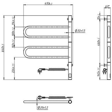 Полотенцесушитель Navin Fouette 480х600 Sensor (10-012033-4860)