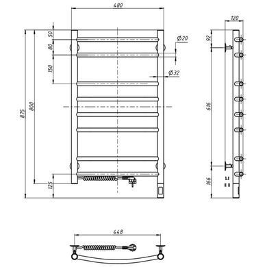 Рушникосушка Navin Камелія 480х800 Sensor (10-007133-4880)