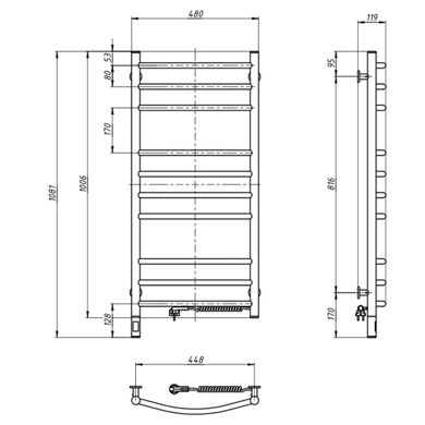 Полотенцесушитель Navin Камелия 480х1000 Sensor (12-207033-4810) фото