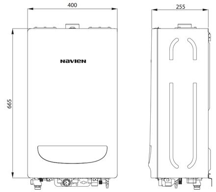 Фотографія Газовий котел NAVIEN Deluxe E Coaxial 24K + комплект димоходу (N.DLX.EC.24)