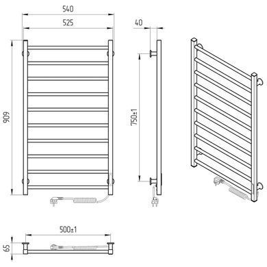 Рушникосушка Laris Зебра Альфа ЧФ 10 500х900 R3 (77700066)