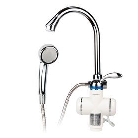 Фотографія Кран-водонагрівач проточний Aquatica LZ-6C111W 3 кВт для ванни гусак вухо на гайці