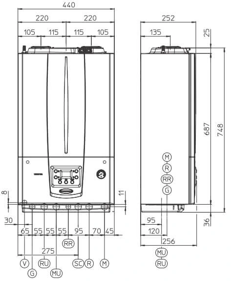 Габариты IMMERGAS Victrix Tera 28 1