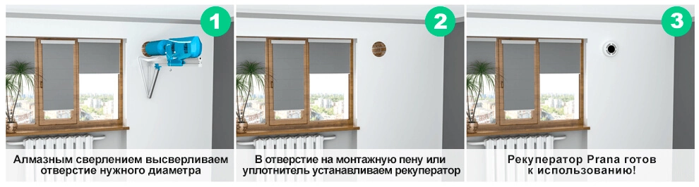 Монтаж рекуператора Прана - 150 Eco Life
