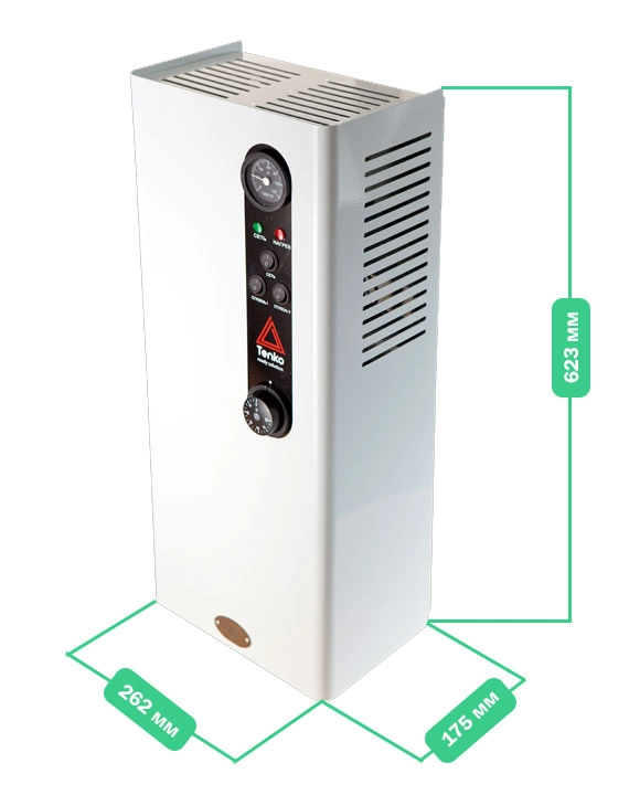 Размеры электрокотла Tenko Standart 12 кВт 380В Grundfos