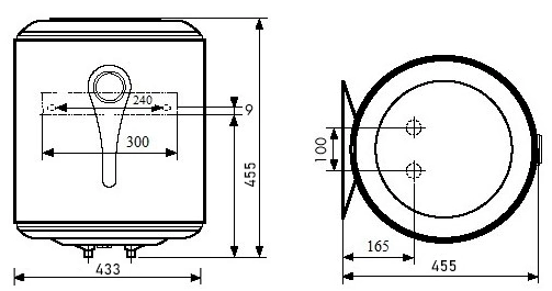 БОЙЛЕР Atlantic O`ProP VM 030 D400-1-M - габариты